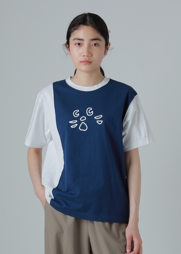 NYA- / CLOSE UP BICOLOR T / Tシャツ(02 white(01)): NYA-| A-net ONLINE STORE