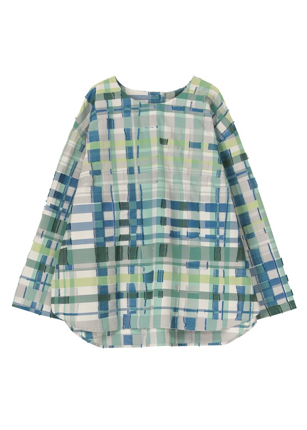 Plantation L-line / チェックカットJQ / ブラウス(02 light green(08