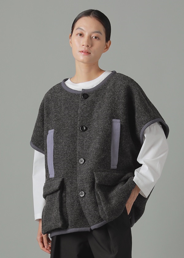 ZUCCa / PO スライバーニット / ベスト(M charcoal gray(25)): ZUCCa| A-net ONLINE STORE