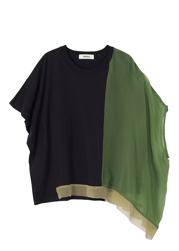 ZUCCa / メッシュドッキングジャージィー / ワンピース(M navy(13)): ZUCCa| A-net ONLINE STORE