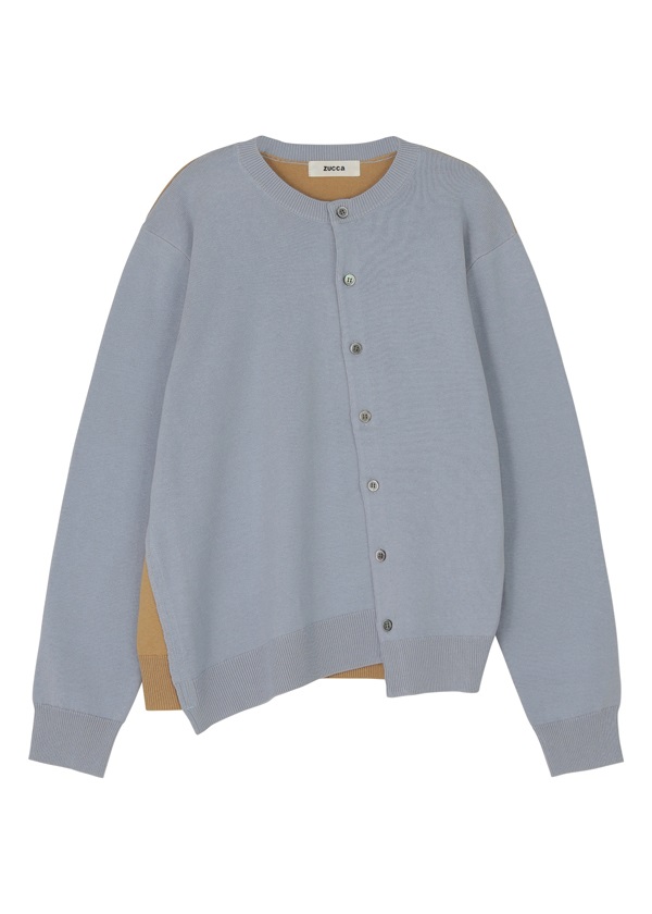 先行予約> ZUCCa / バイカラーニット / カーディガン(M light blue(11)): ZUCCa| A-net ONLINE STORE